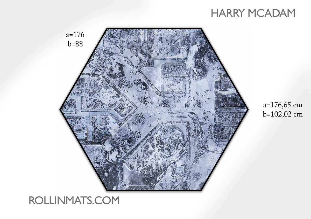 Custom Hexagonal Mat in 2 Pieces – Harry McAdam (A 176 cm / B 88 cm)