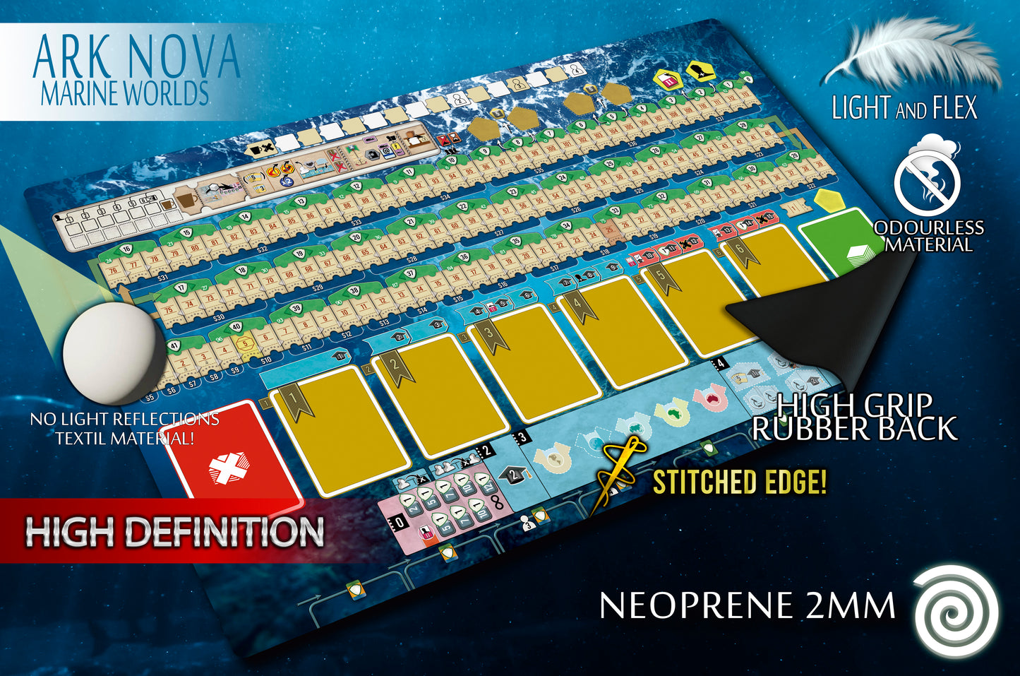 Ark Nova Marine Worlds - Board Game Mat