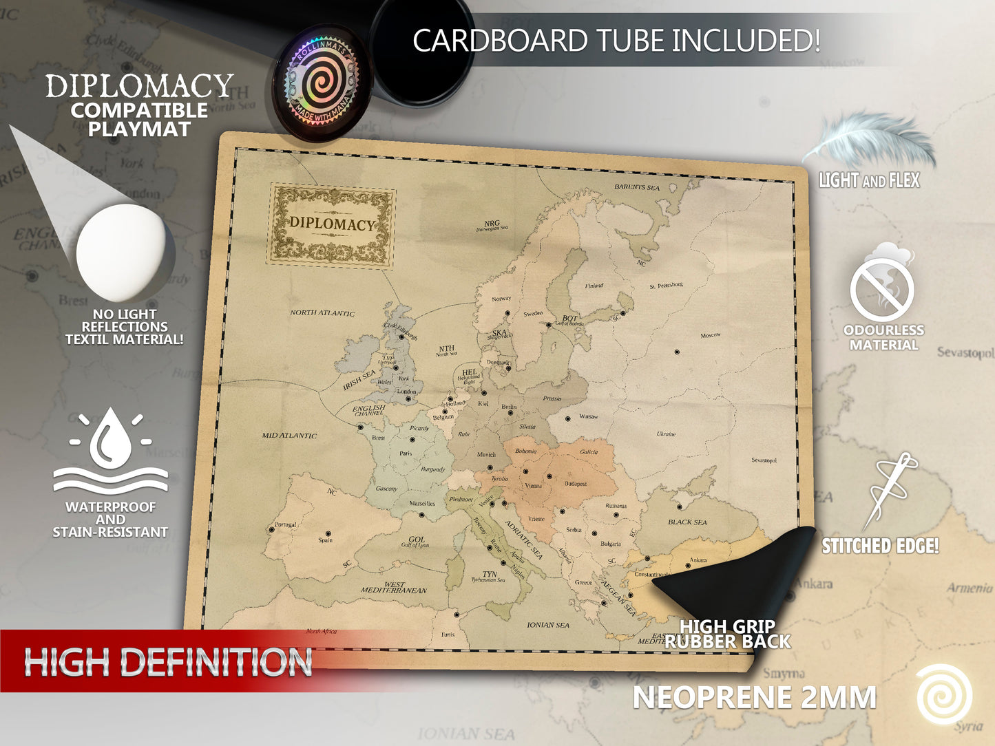 Diplomacy Compatible Gamemat