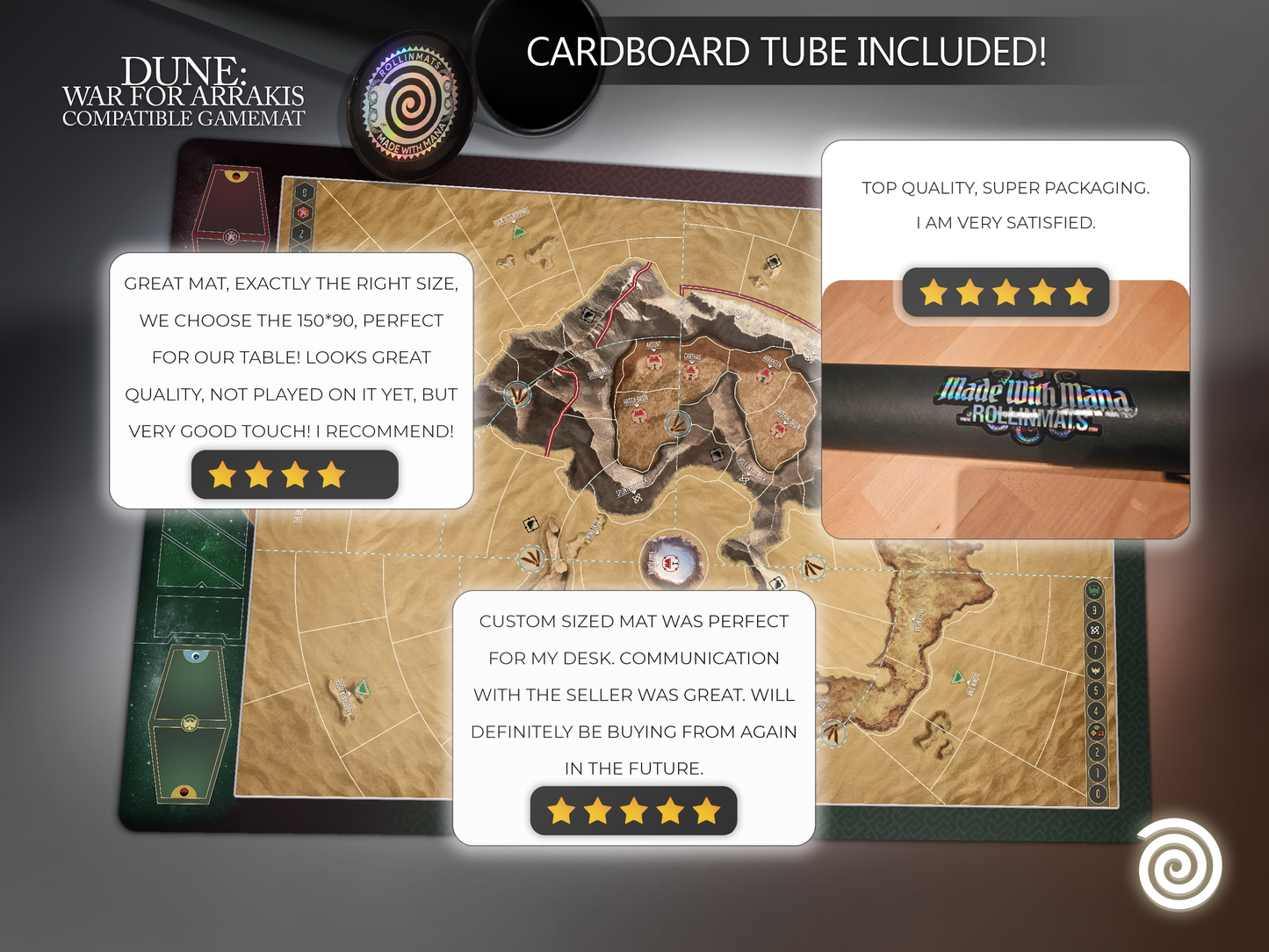 Playmat Dune War for Arrakis Compatible Gamemat (The Spacing Guild Expansion)