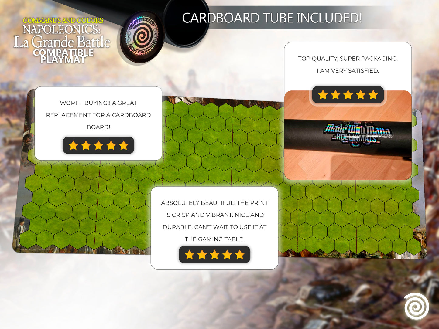 Commands and Colors playmat Napoleonics compatible Gamemat - (La Grande Battles)