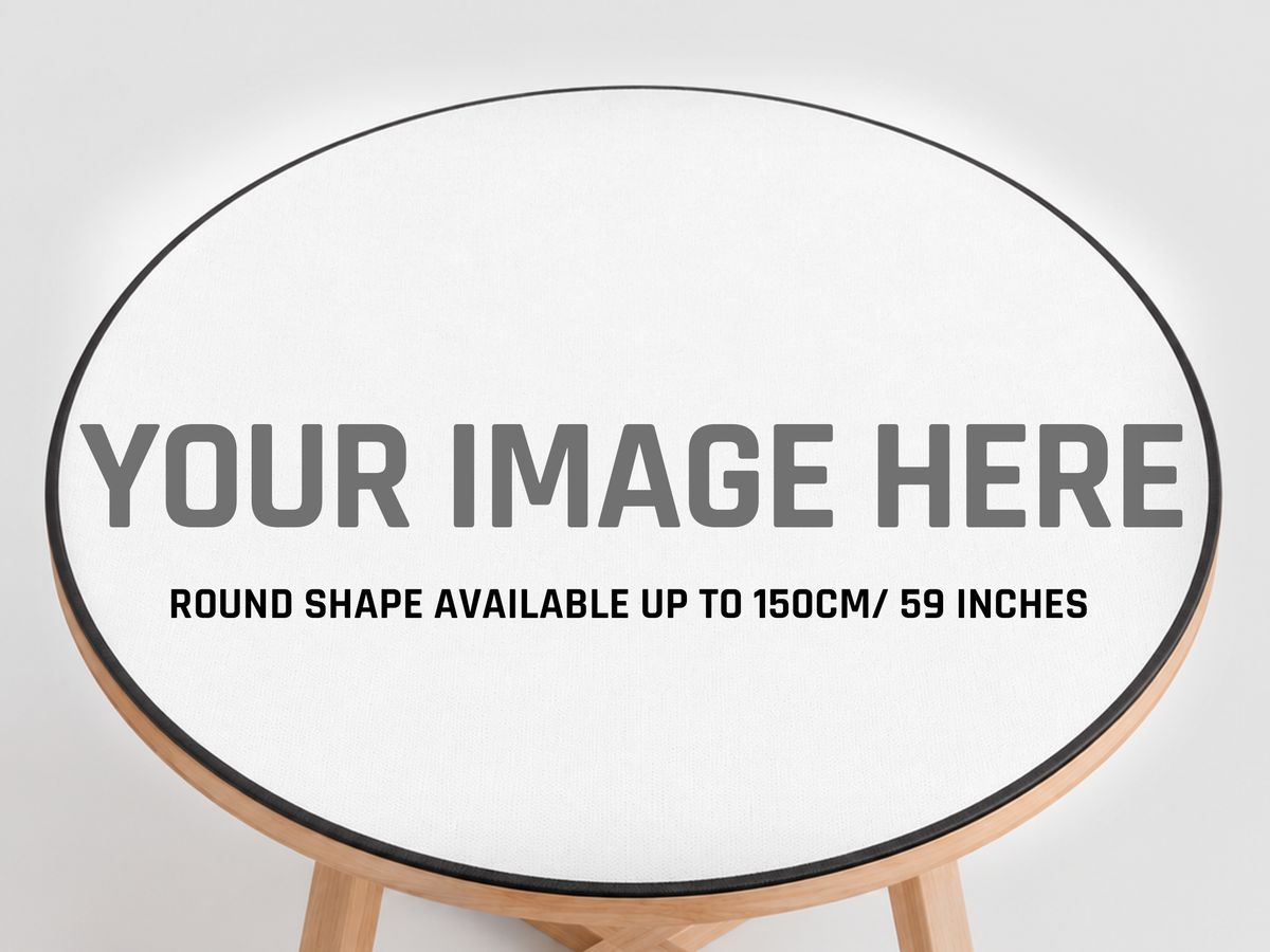 Custom round neoprene mat for gaming table