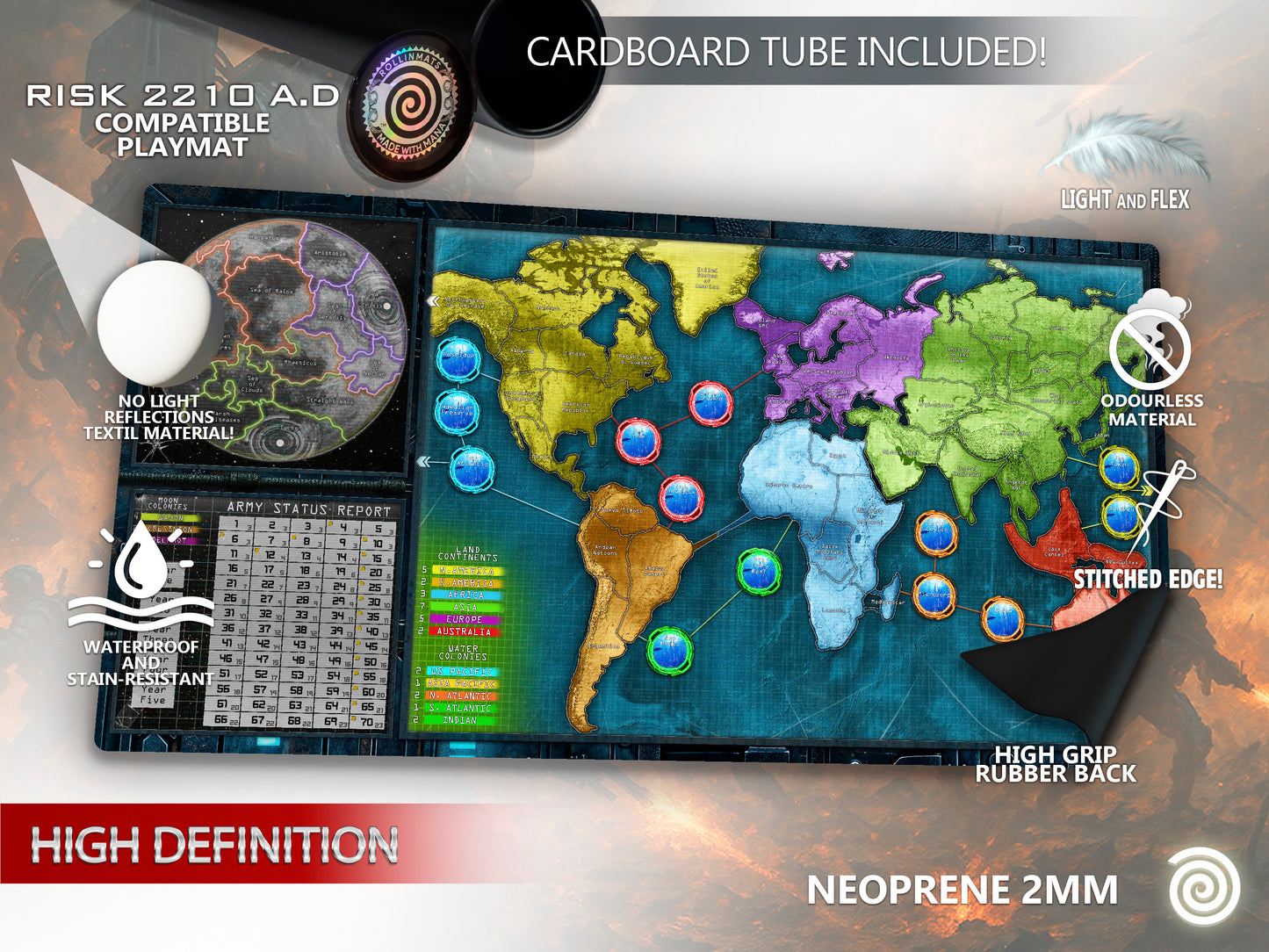Playmat RISK 2210 AD Compatible Gamemat