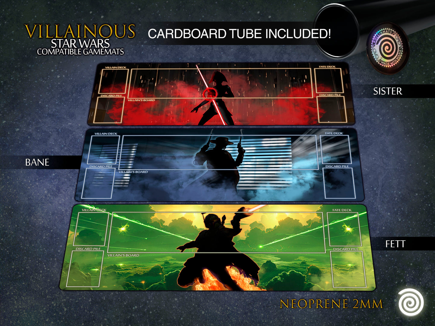 Villainous Star Wars compatible Playmats