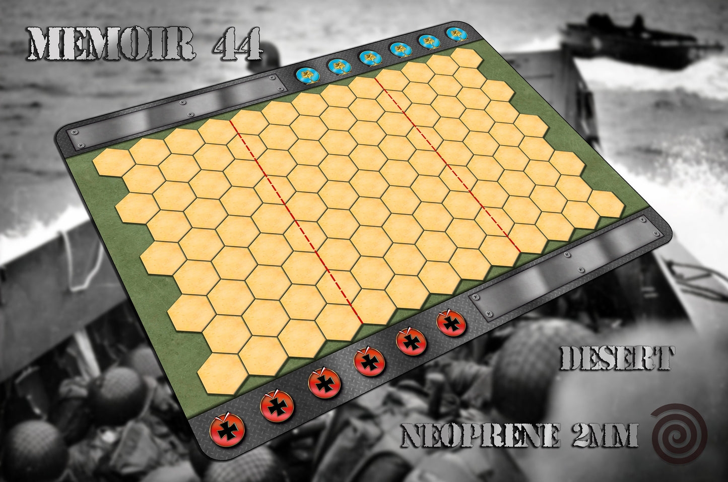 Tapete Memoir 44 ( 75x 55 cm) 13 x 9 hex Core