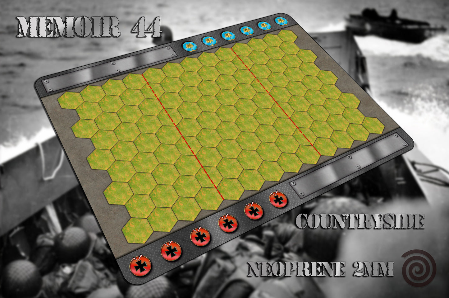 Tapete Memoir 44 ( 75x 55 cm) 13 x 9 hex Core
