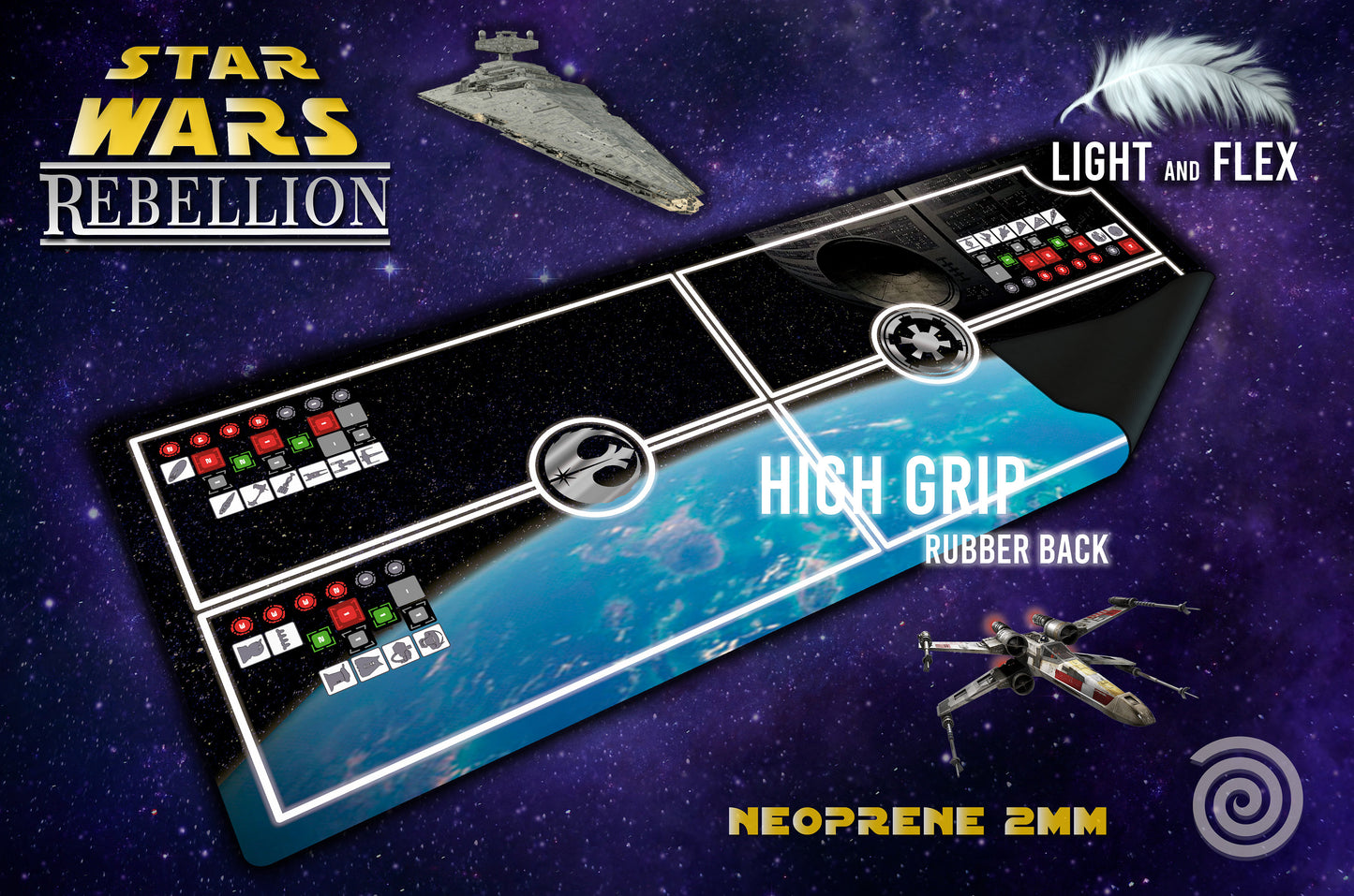 Tapete de campo de batalla para Rebellion (63 23 cm) UNOFFICIAL PRODUCT