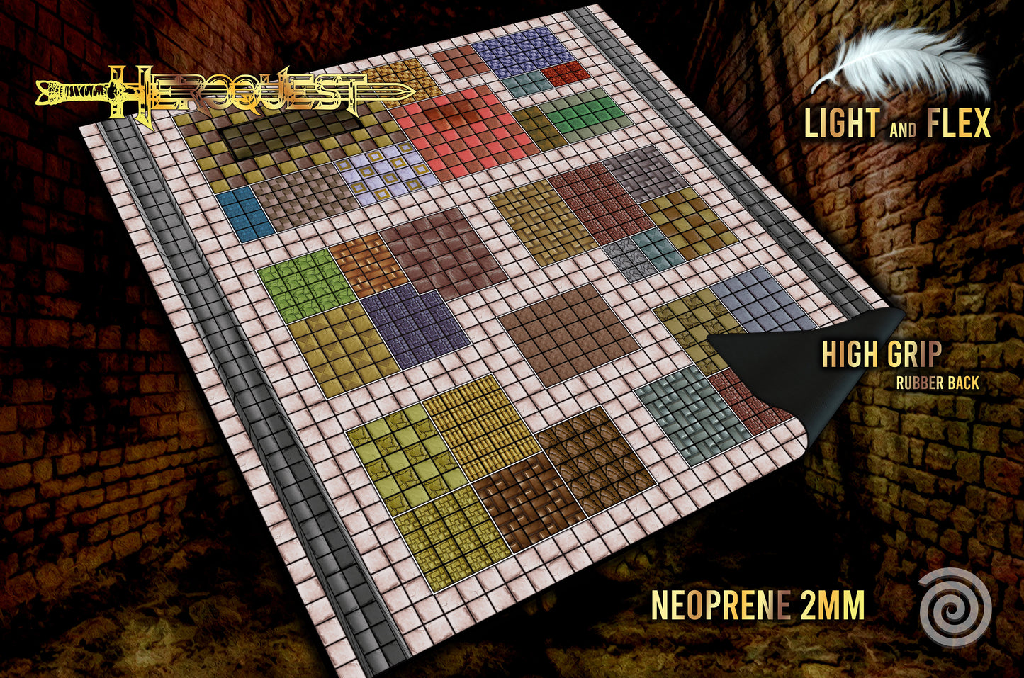 Tapete Grande Remake para HeroQuest ( 110 x 110 cm/ 43,3071 x 43,3071 inches)UNOFFICIAL PRODUCT