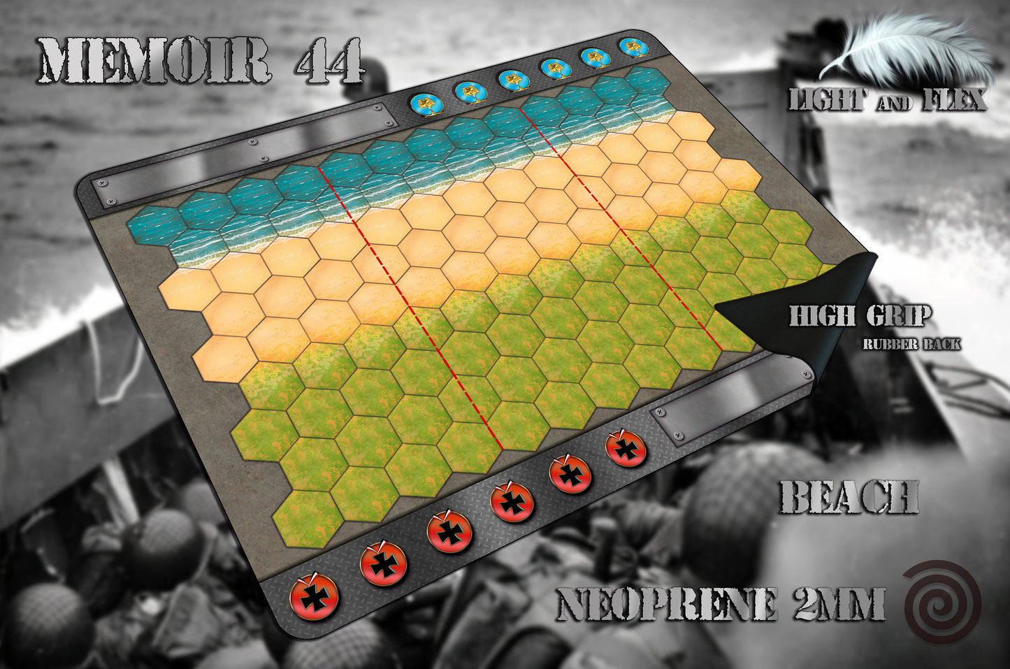 Tapete Memoir 44 ( 75x 55 cm) 13 x 9 hex Core