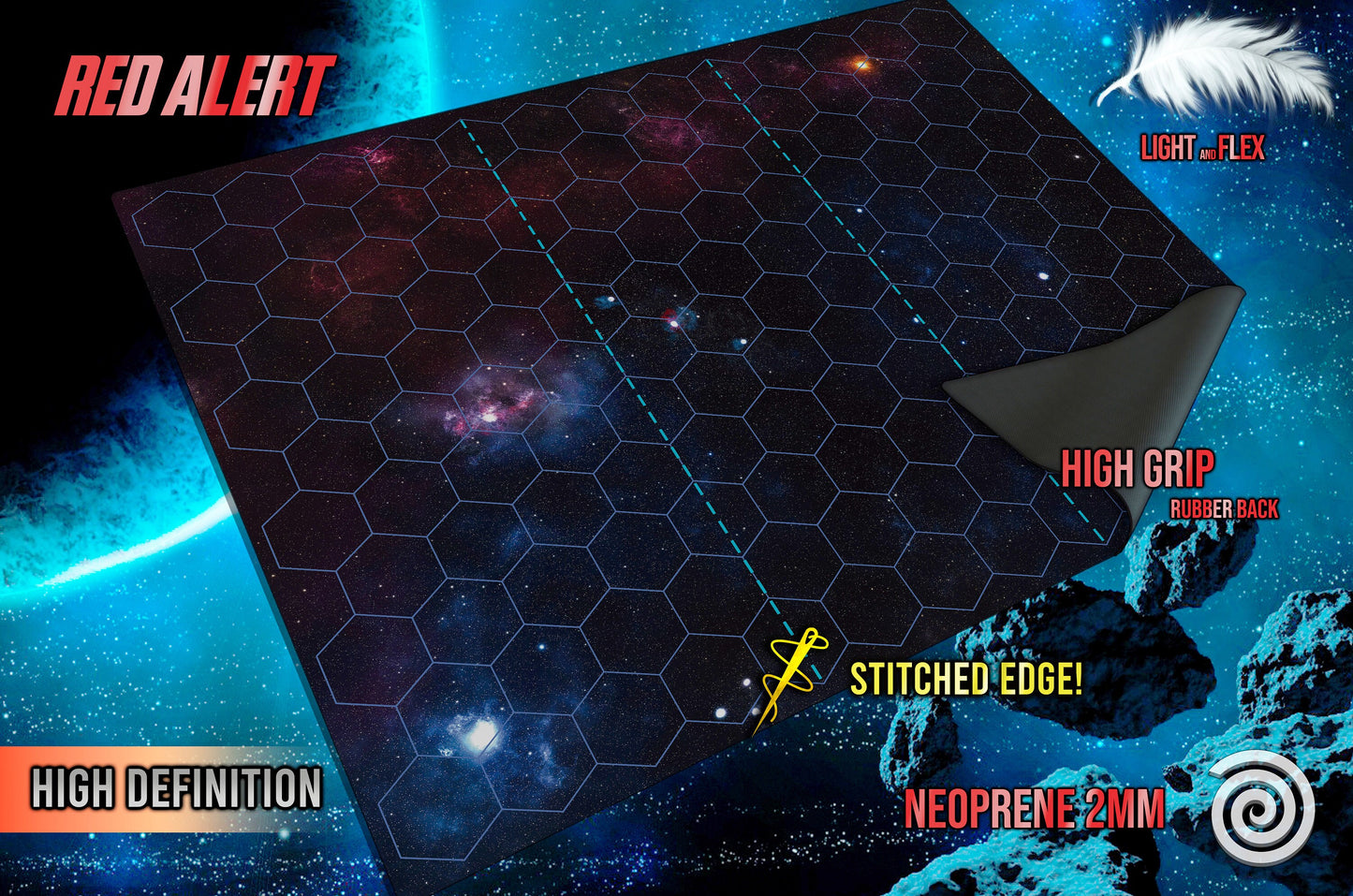 Tapete Red Alert : SPACE FLEET WARFARE (142 x 109 cm / 56 x 42 in)