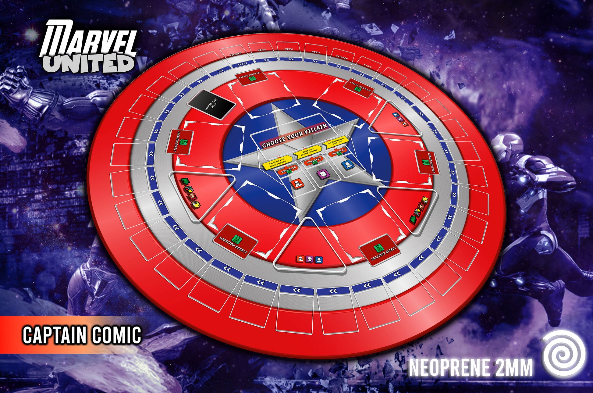 Tapetes Marvel United UNOFFICIAL PRODUCT