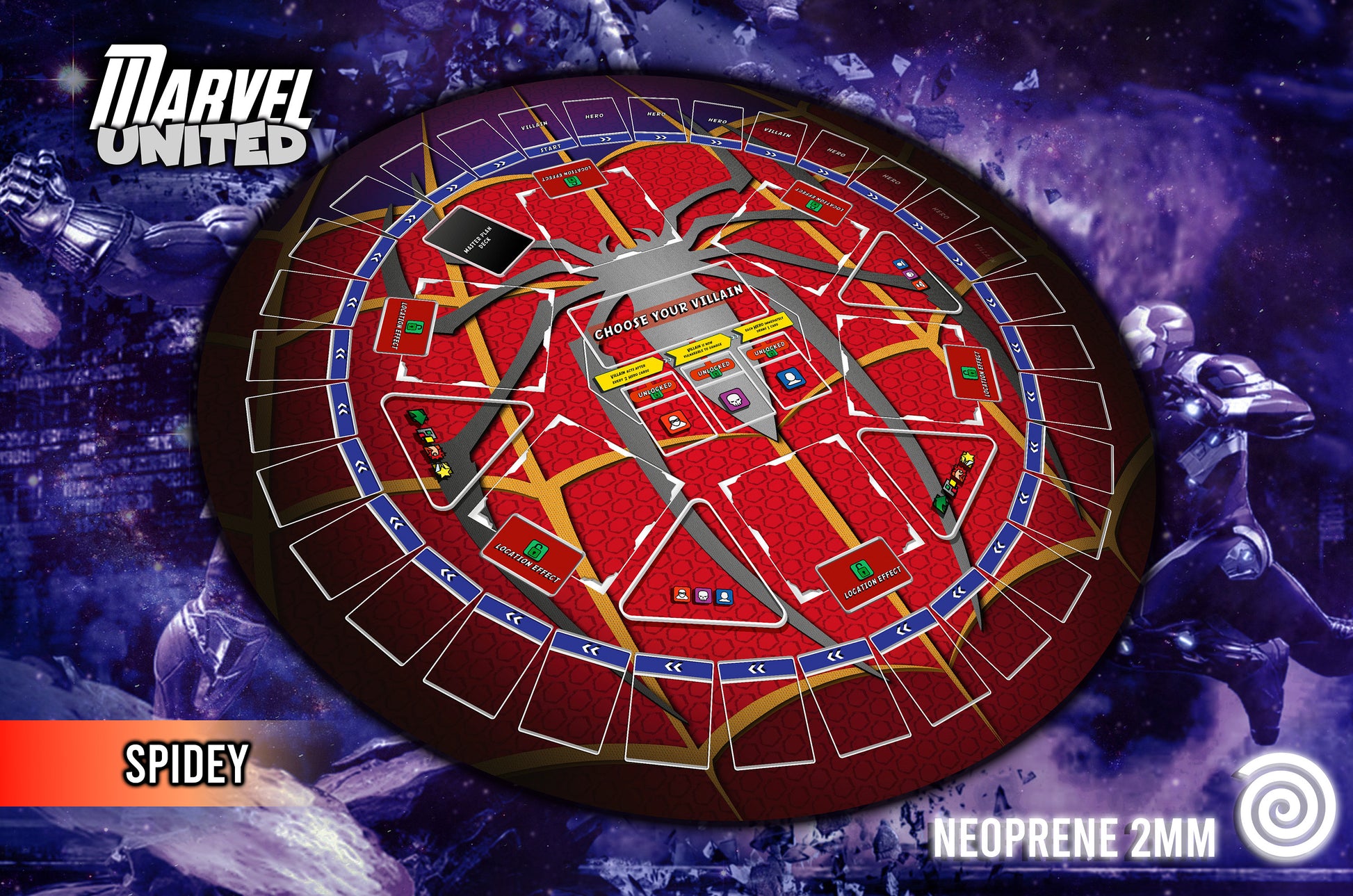 Tapetes Marvel United UNOFFICIAL PRODUCT