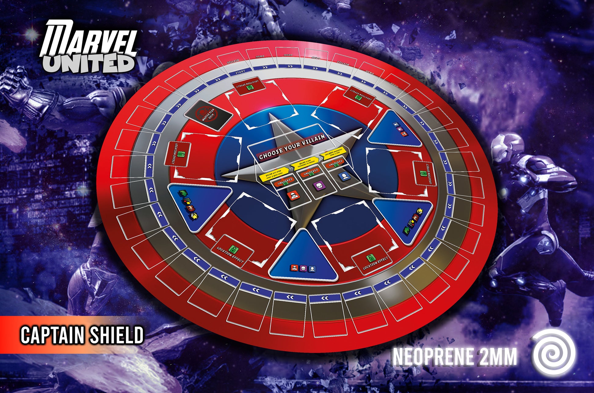 Tapetes Marvel United UNOFFICIAL PRODUCT