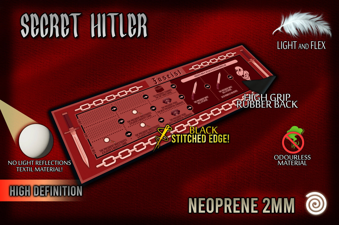 Tapetes compatibles con SECRET HITLER ( Bundle)