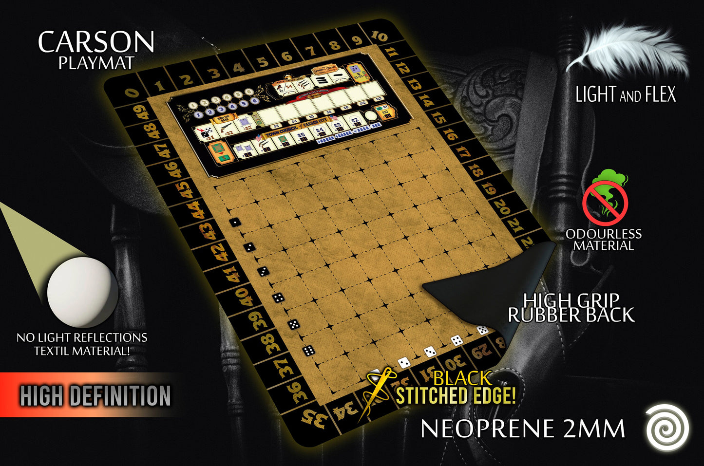 Tapete definitivo para Carson City todas las expansiones ( incluye mapa del río) UNOFFICIAL PRODUCT