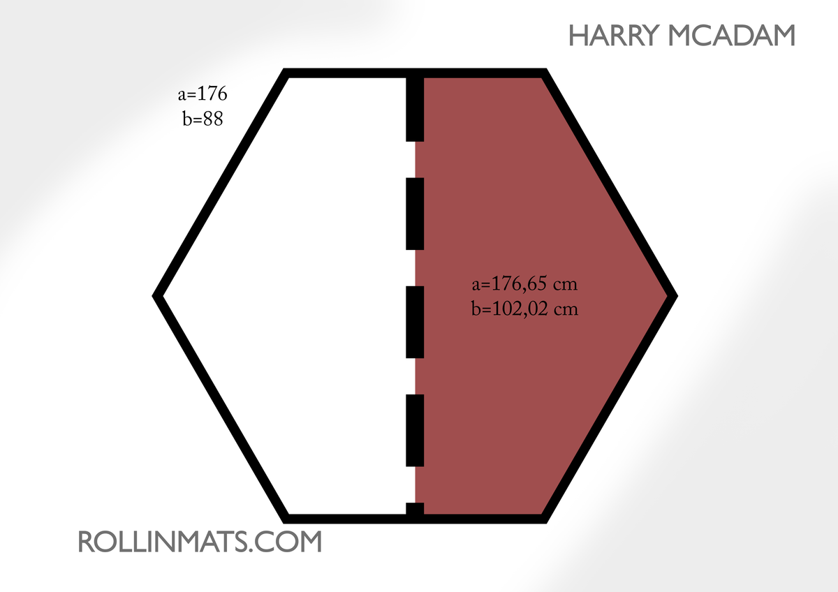 Custom Hexagonal Mat in 2 Pieces – Harry McAdam (A 176 cm / B 88 cm)