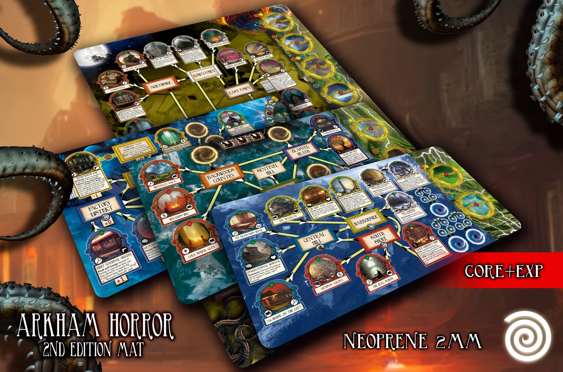 Arkham Horror 2nd Edition Compatible Playmat - Rollinmats Arkham Horror 2nd Edition Compatible Playmat - Rollinmats