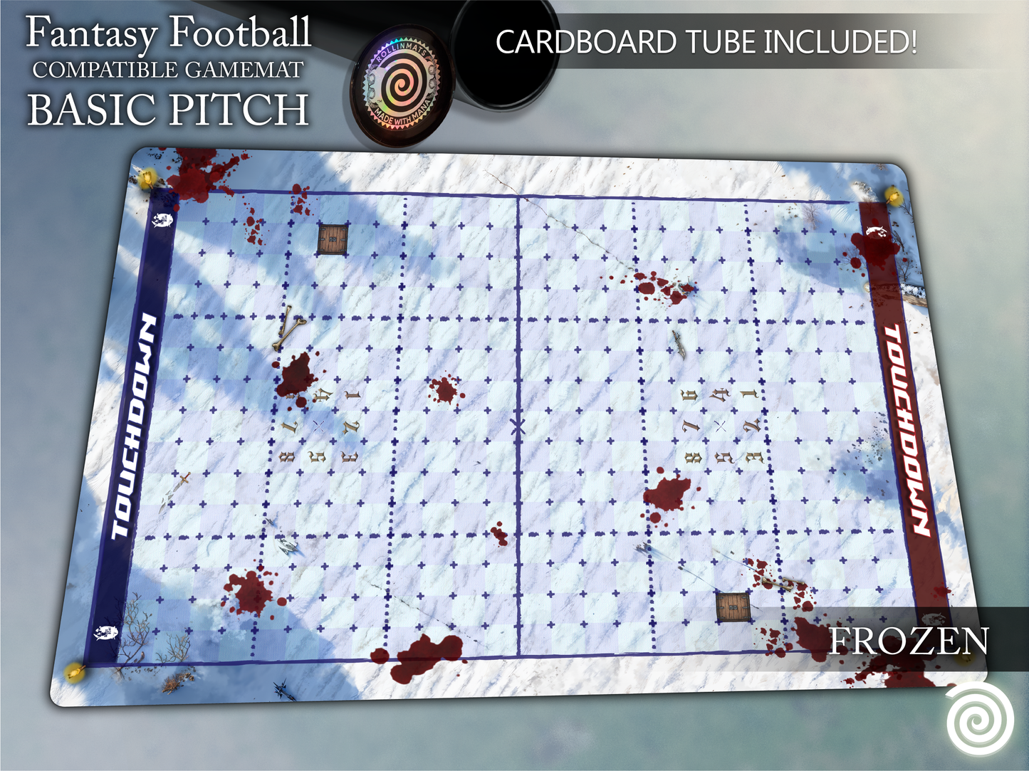 Fantasy Football BB 3rd Season compatible Gamemats (Basic pitch)
