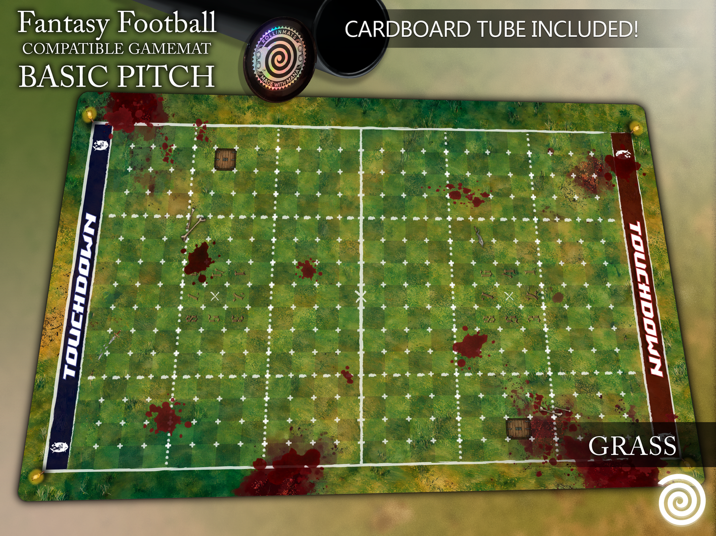 Fantasy Football BB 3rd Season compatible Gamemats (Basic pitch)