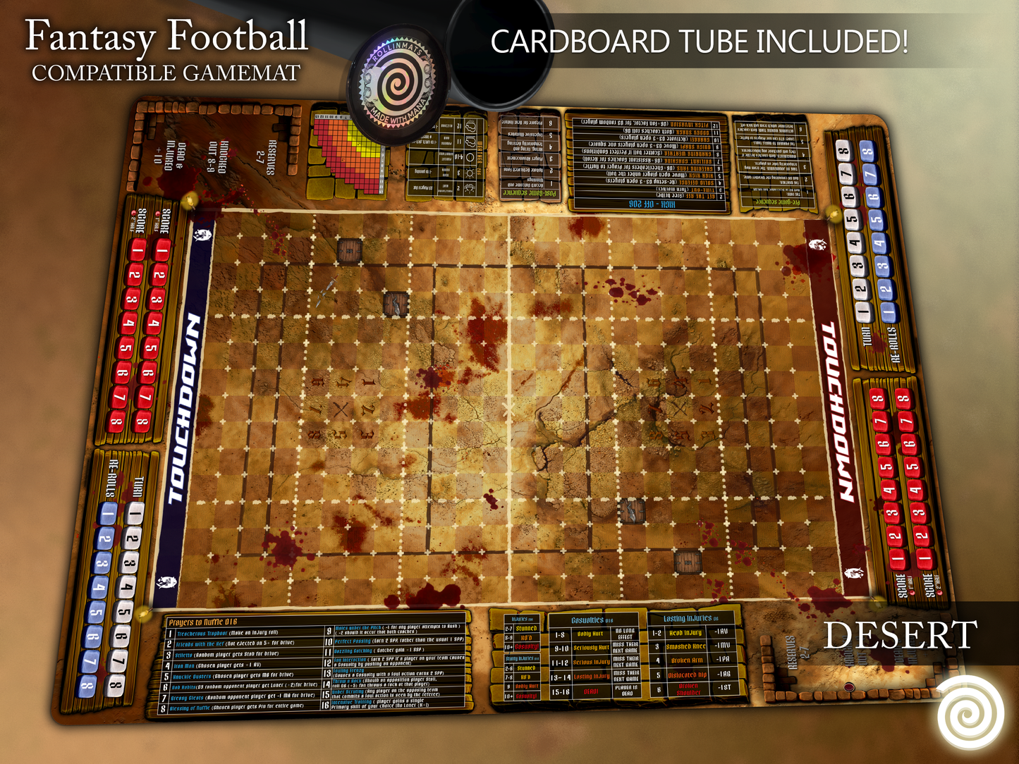 Fantasy Football BB 3rd Season compatible Gamemats (Elevens and mixed  pitch)