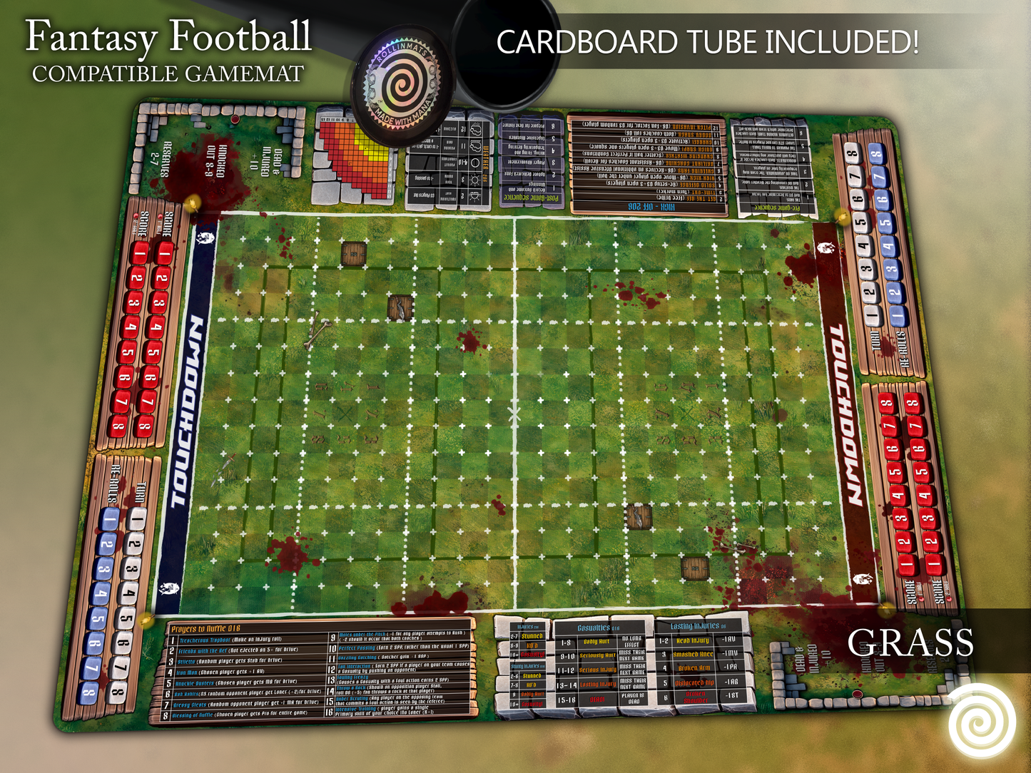 Fantasy Football BB 3rd Season compatible Gamemats (Elevens and mixed  pitch)