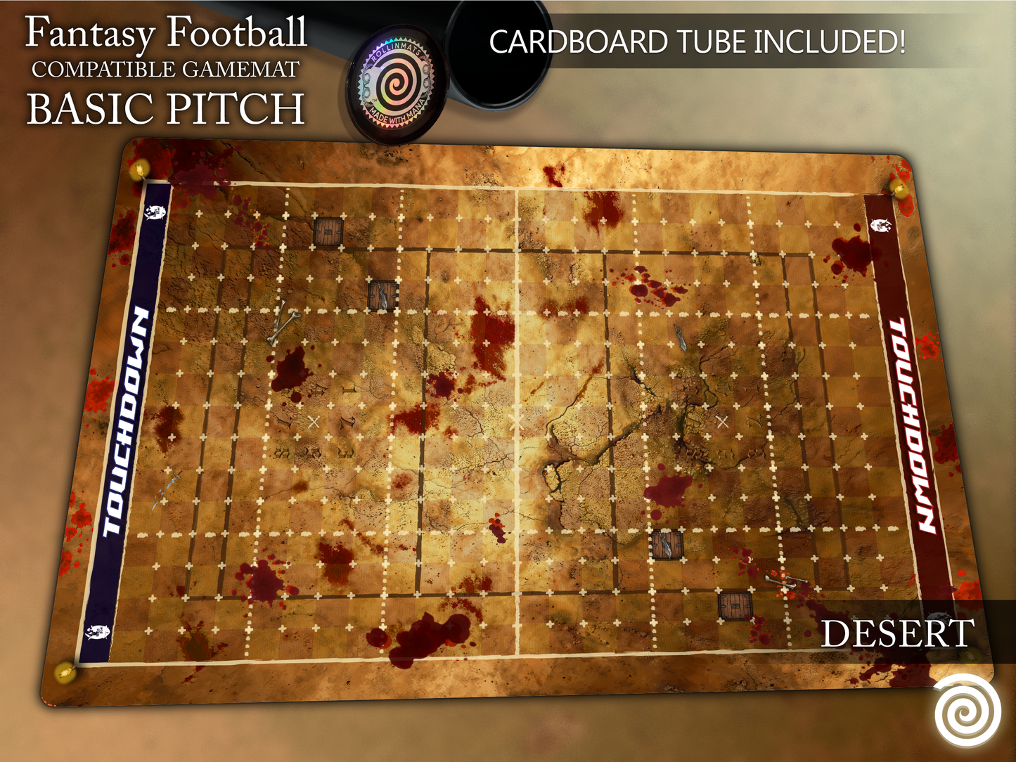 Fantasy Football BB 3rd Season compatible Gamemats (Basic pitch)
