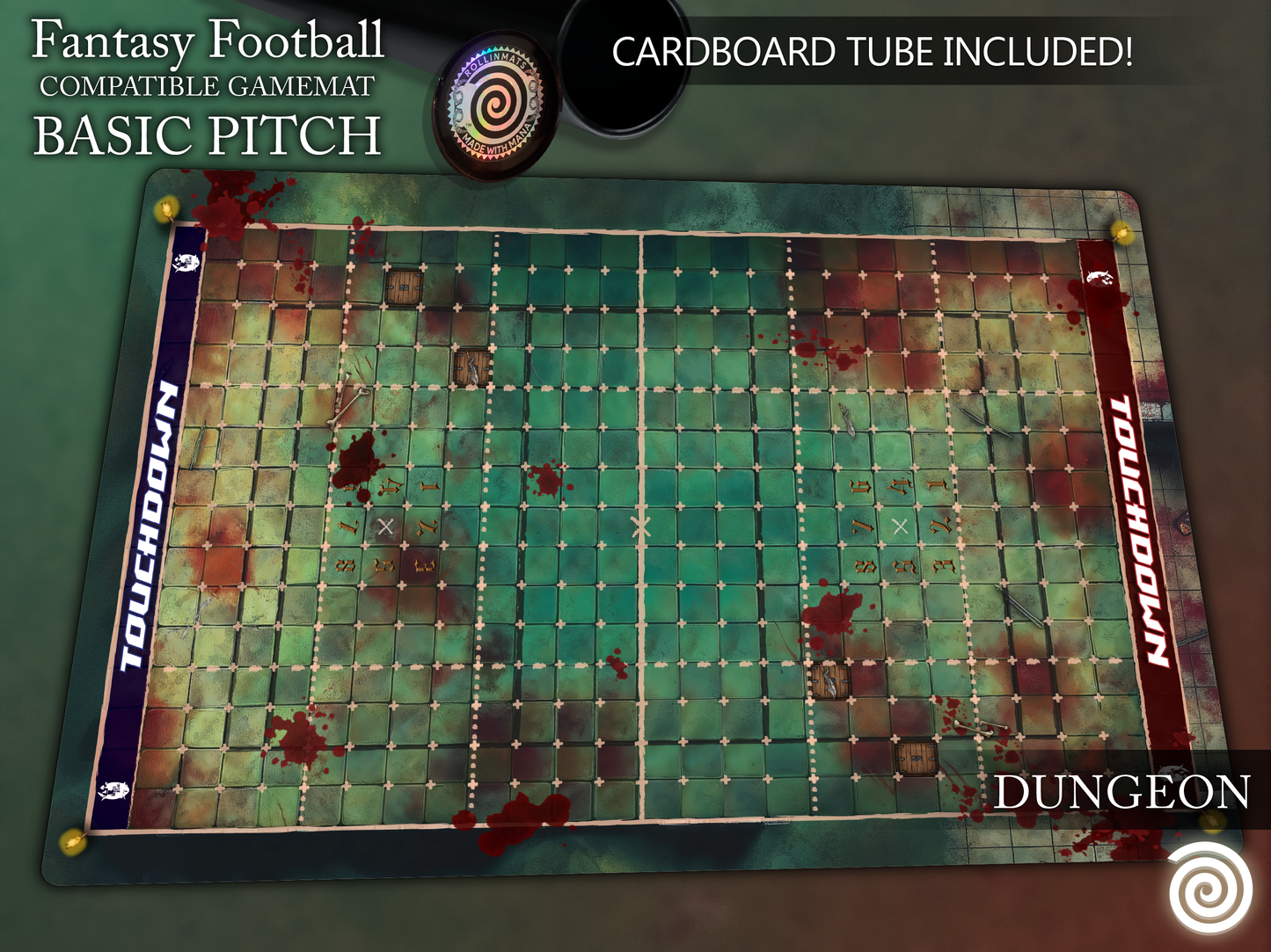 Fantasy Football BB 3rd Season compatible Gamemats (Basic pitch)