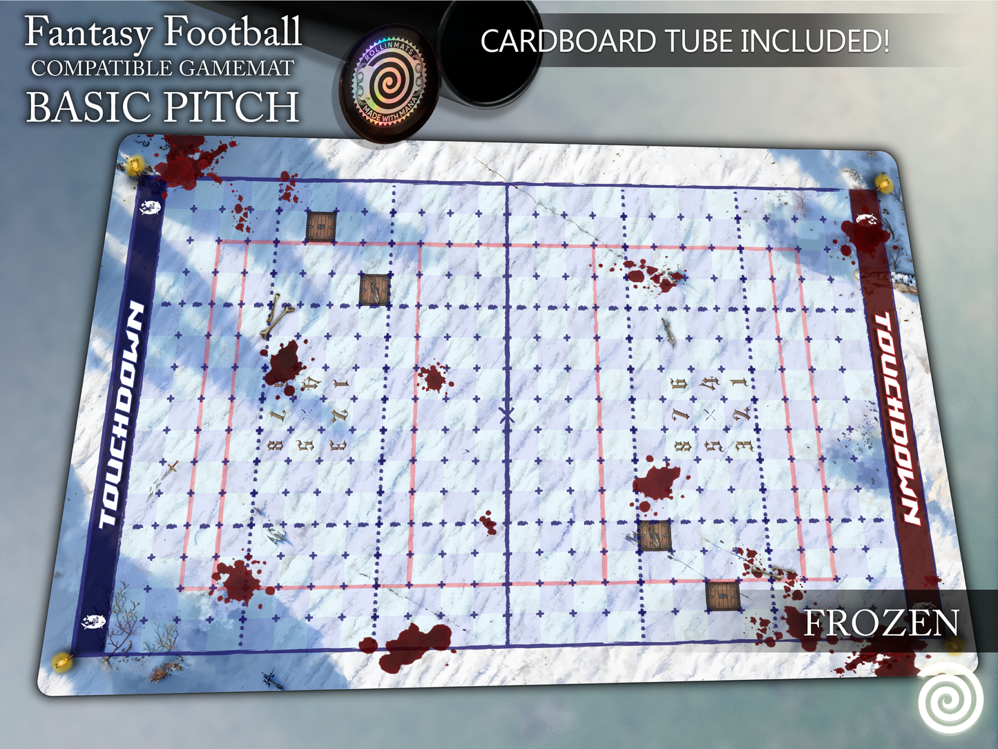 Fantasy Football BB 3rd Season compatible Gamemats (Basic pitch)
