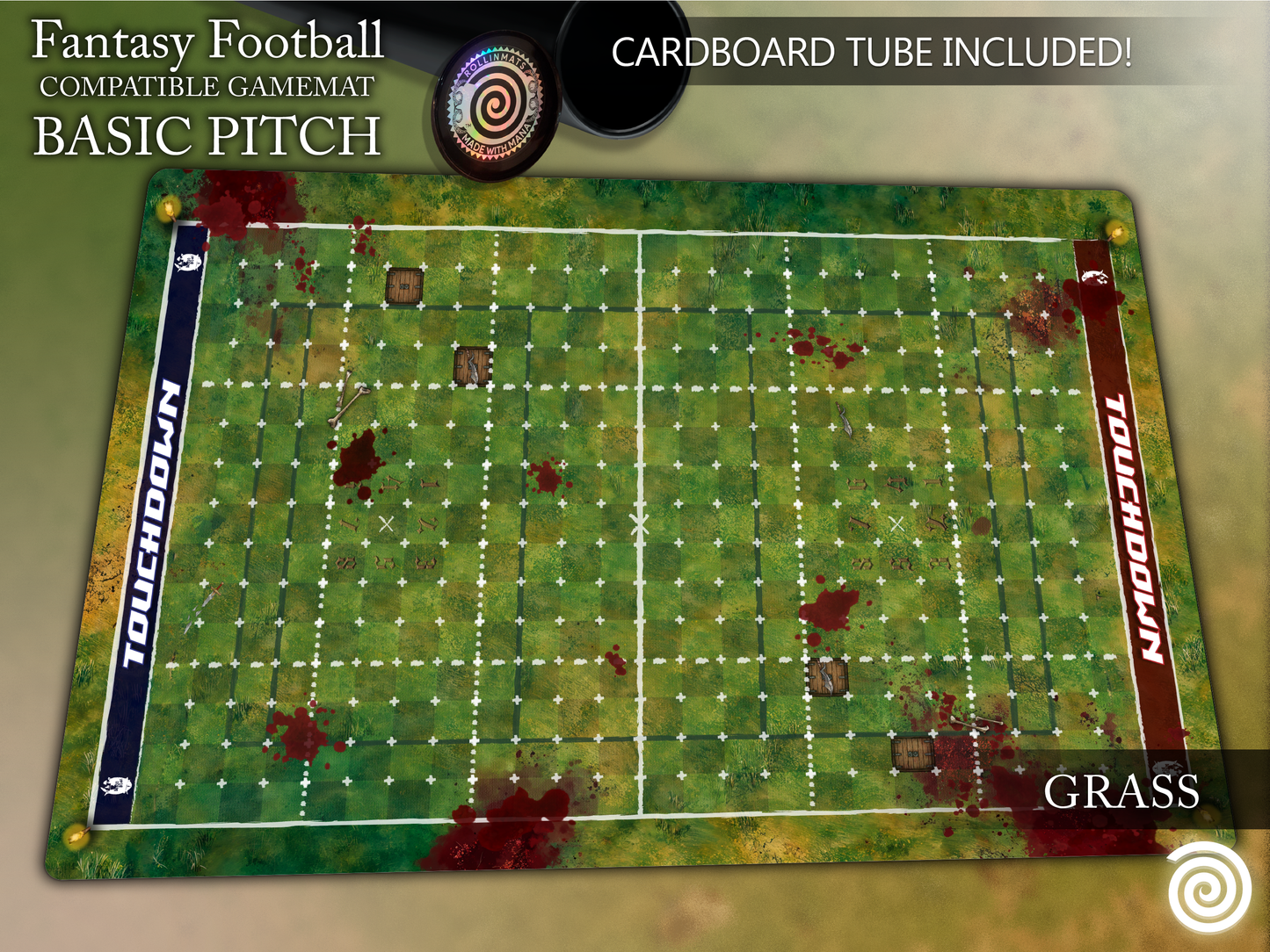 Fantasy Football BB 3rd Season compatible Gamemats (Basic pitch)