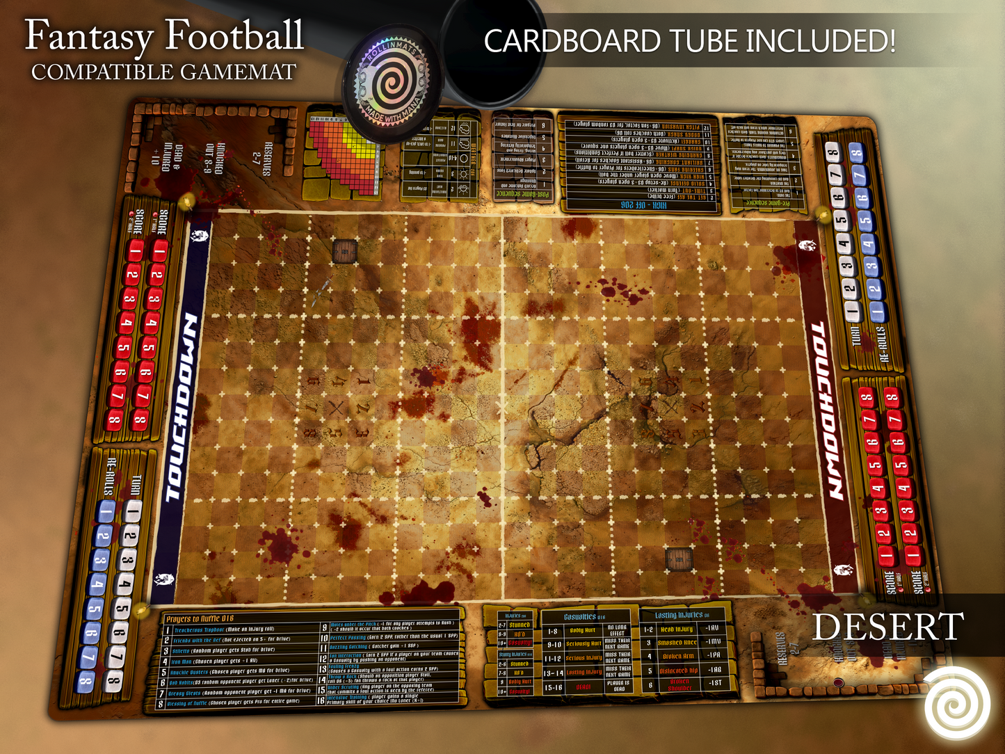Fantasy Football BB 3rd Season compatible Gamemats (Elevens and mixed  pitch)