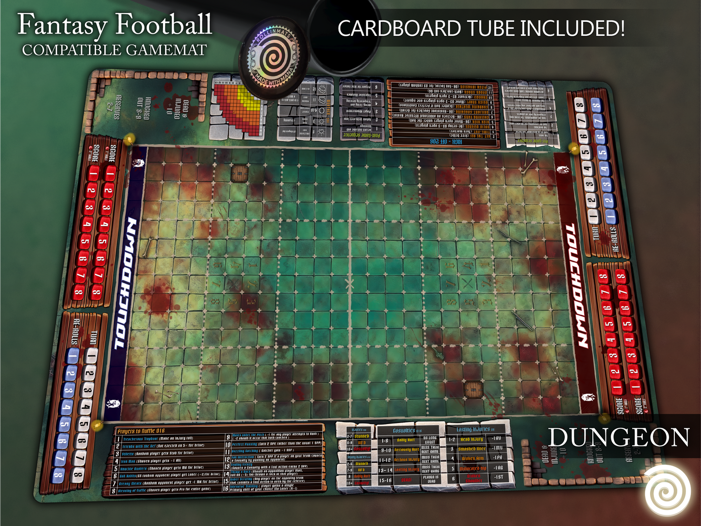 Fantasy Football BB 3rd Season compatible Gamemats (Elevens and mixed  pitch)