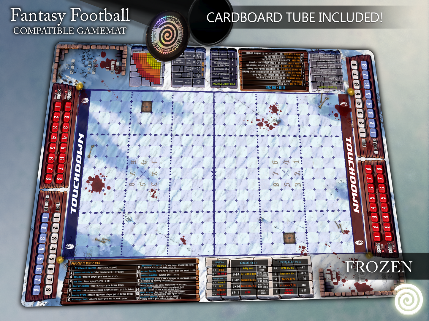Fantasy Football BB 3rd Season compatible Gamemats (Elevens and mixed  pitch)