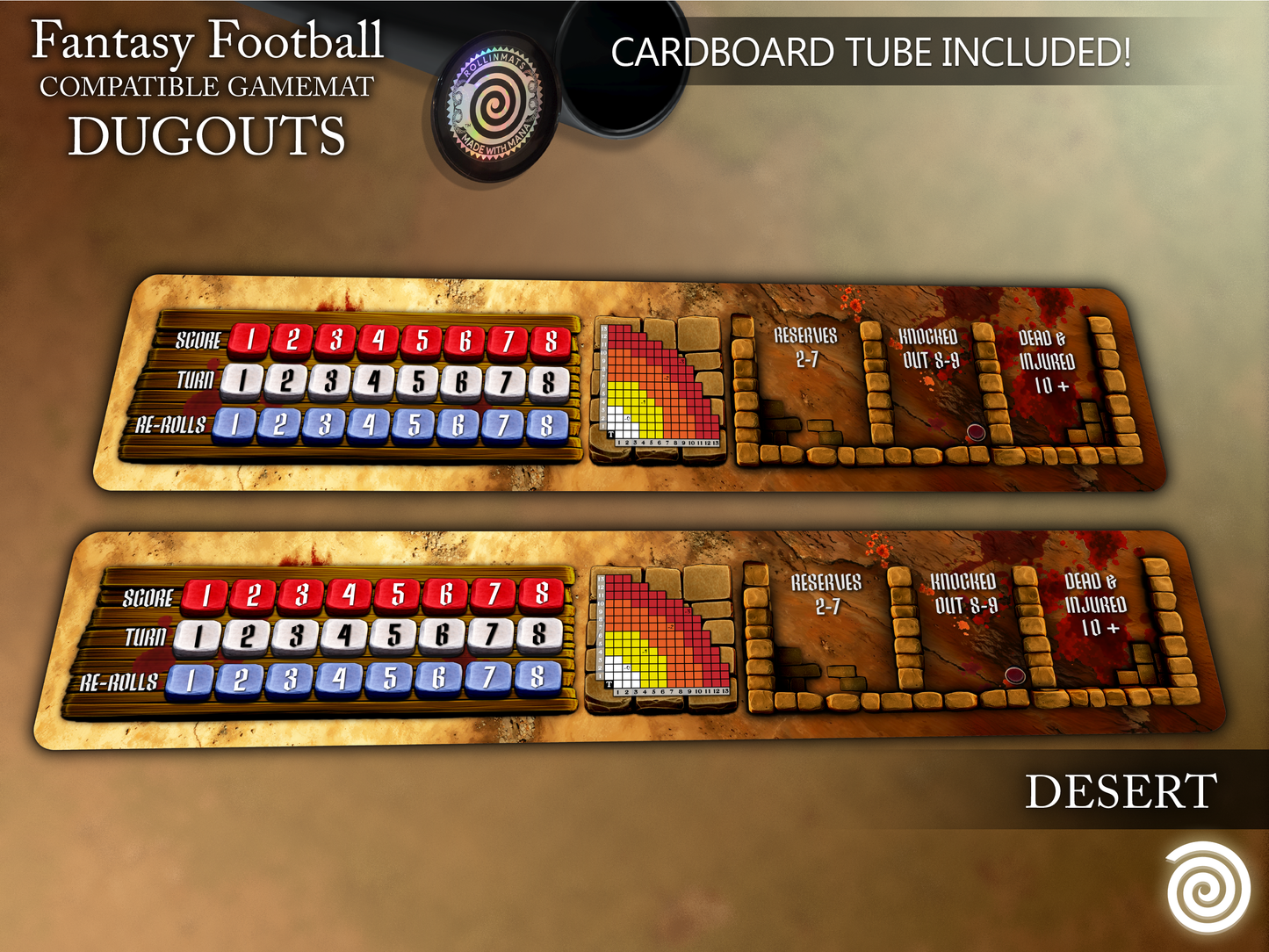 Fantasy Football BB 3rd Season compatible Gamemats (Dugouts)