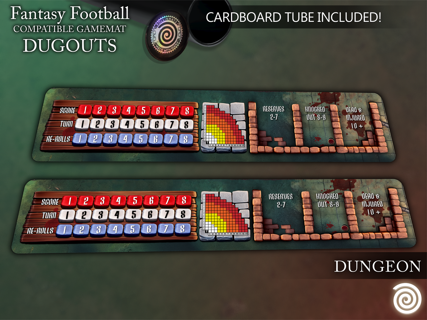 Fantasy Football BB 3rd Season compatible Gamemats (Dugouts)