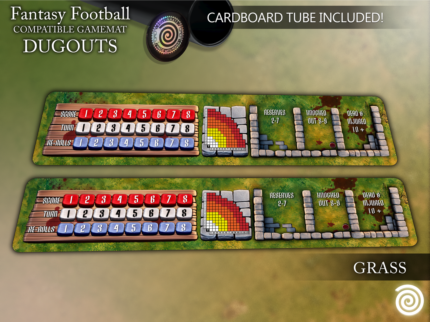 Fantasy Football BB 3rd Season compatible Gamemats (Dugouts)