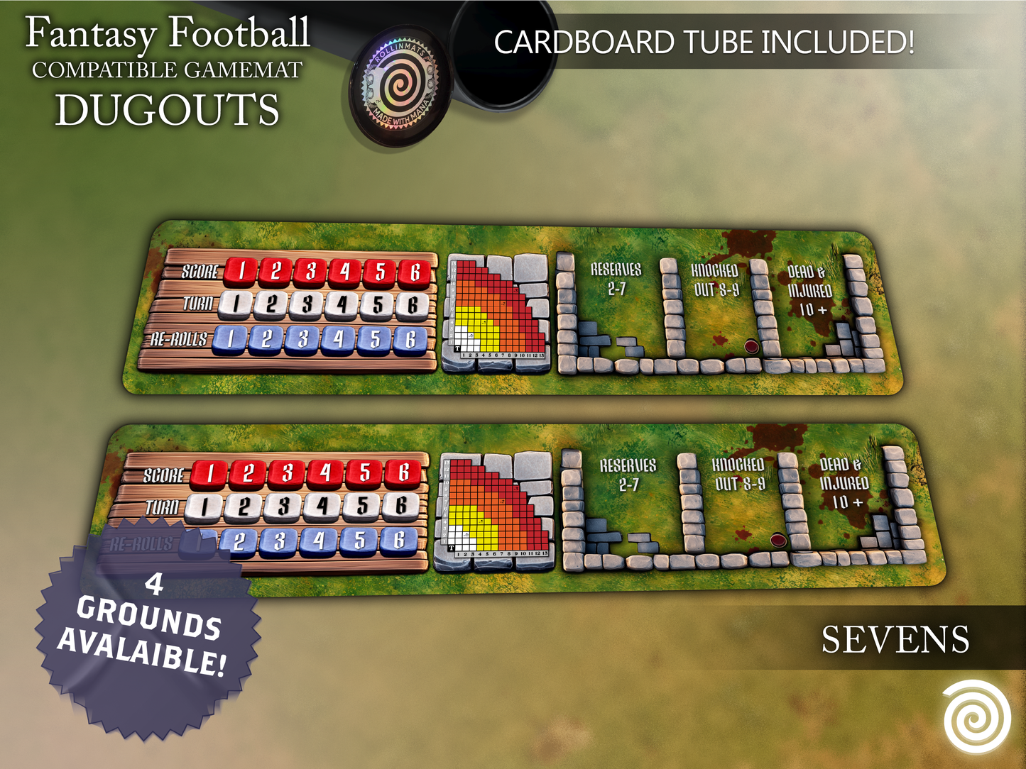 Fantasy Football BB 3rd Season compatible Gamemats (Dugouts)