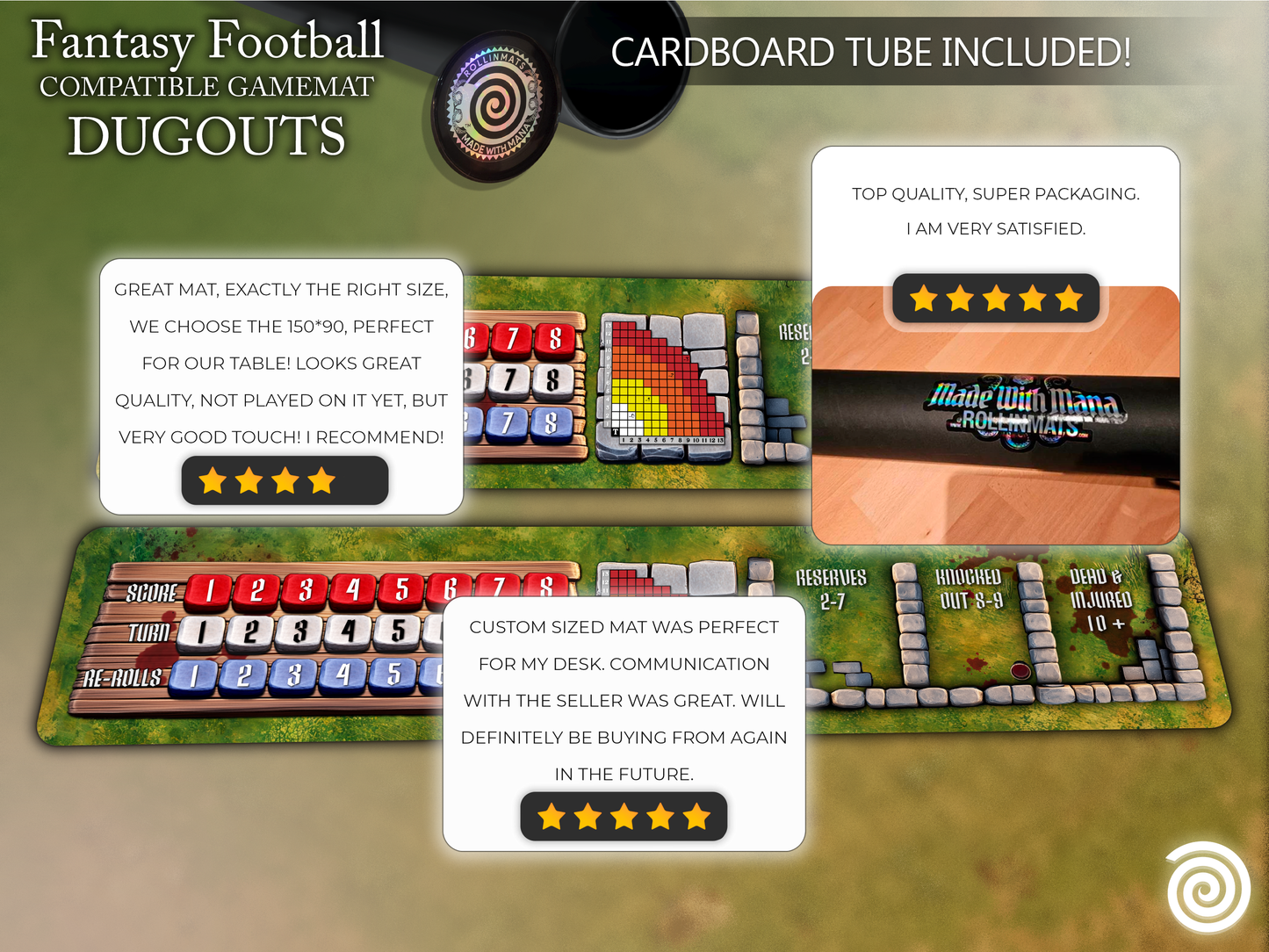 Fantasy Football BB 3rd Season compatible Gamemats (Dugouts)
