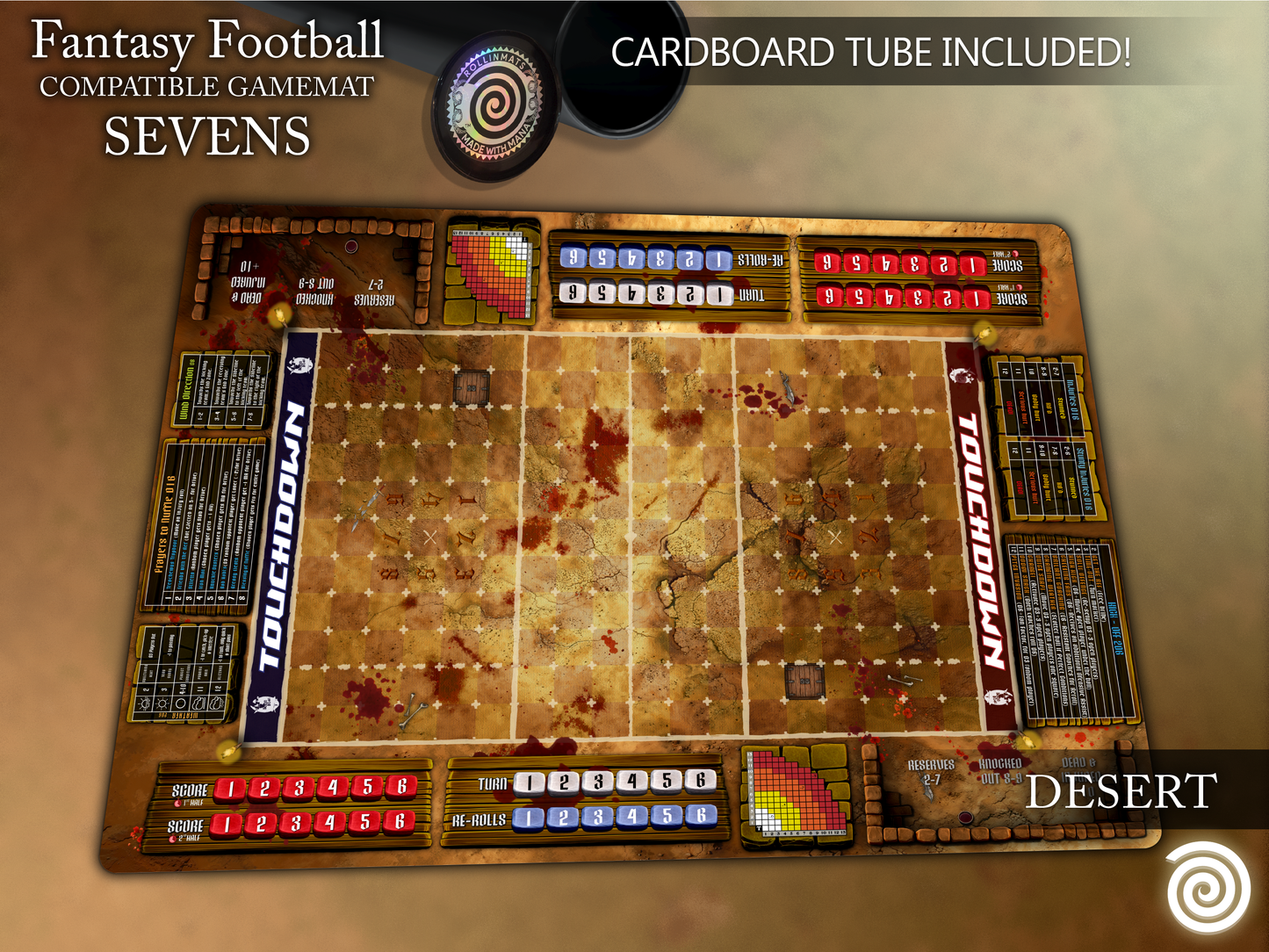 Fantasy Football BB 3rd Season compatible Gamemats (Sevens pitch)