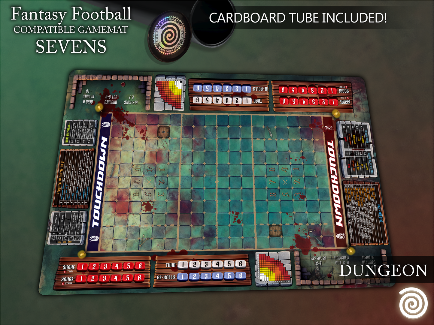 Fantasy Football BB 3rd Season compatible Gamemats (Sevens pitch)