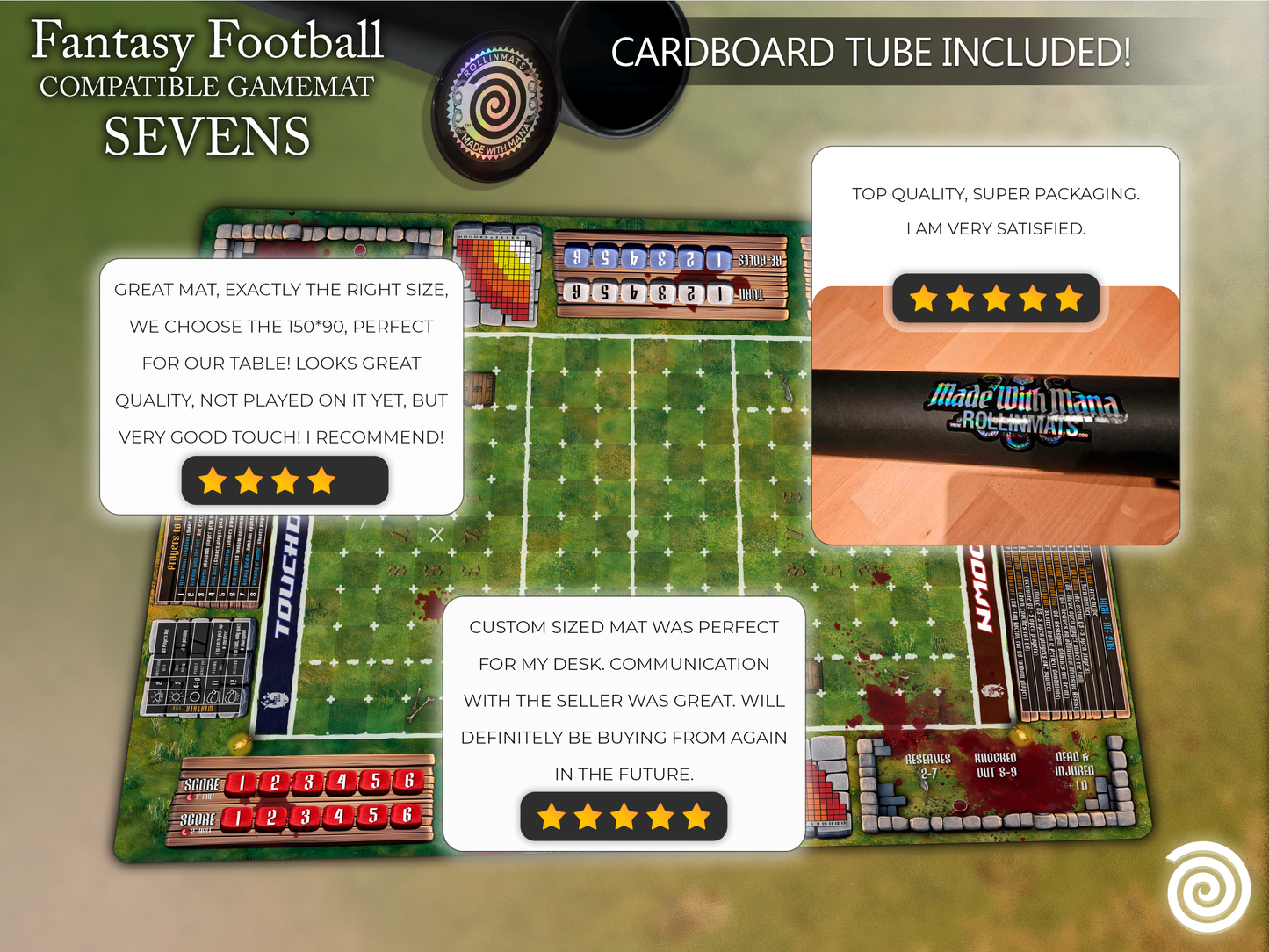 Fantasy Football BB 3rd Season compatible Gamemats (Sevens pitch)