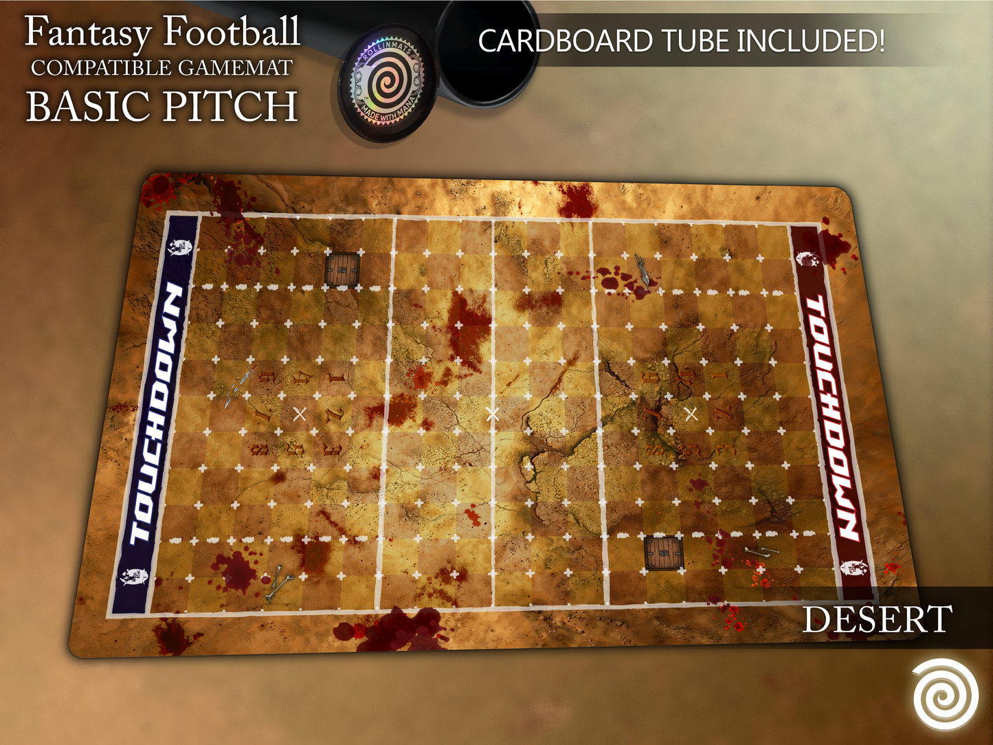 Fantasy Football BB 3rd Season compatible Gamemats (Basic pitch)
