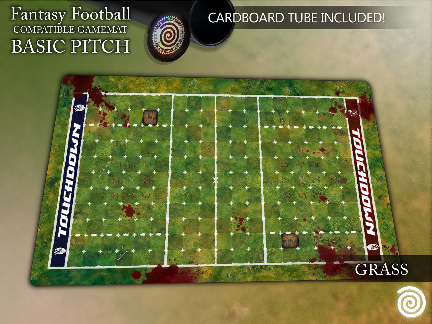 Fantasy Football BB 3rd Season compatible Gamemats (Basic pitch)