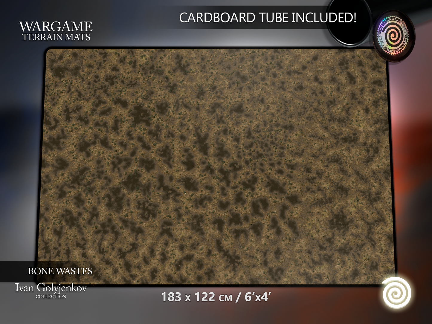 WARGAME TERRAIN MAT - BONE WASTES