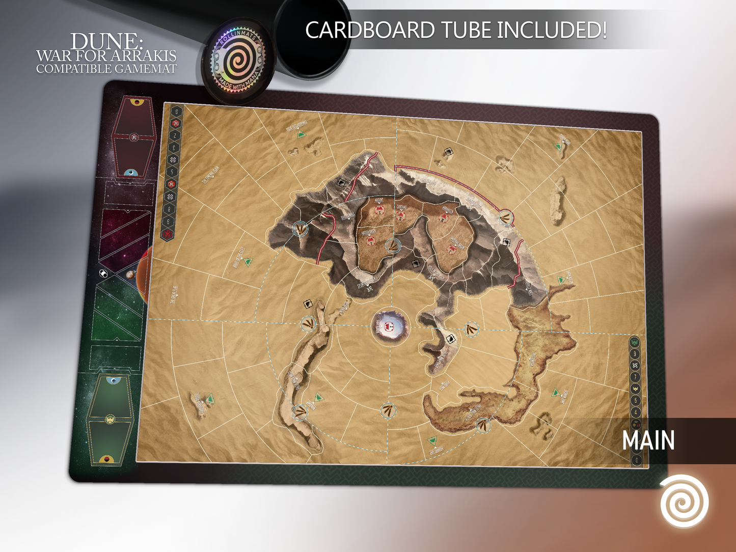 Playmat Dune War for Arrakis Compatible Gamemat   (The Spacing Guild Expansion)
