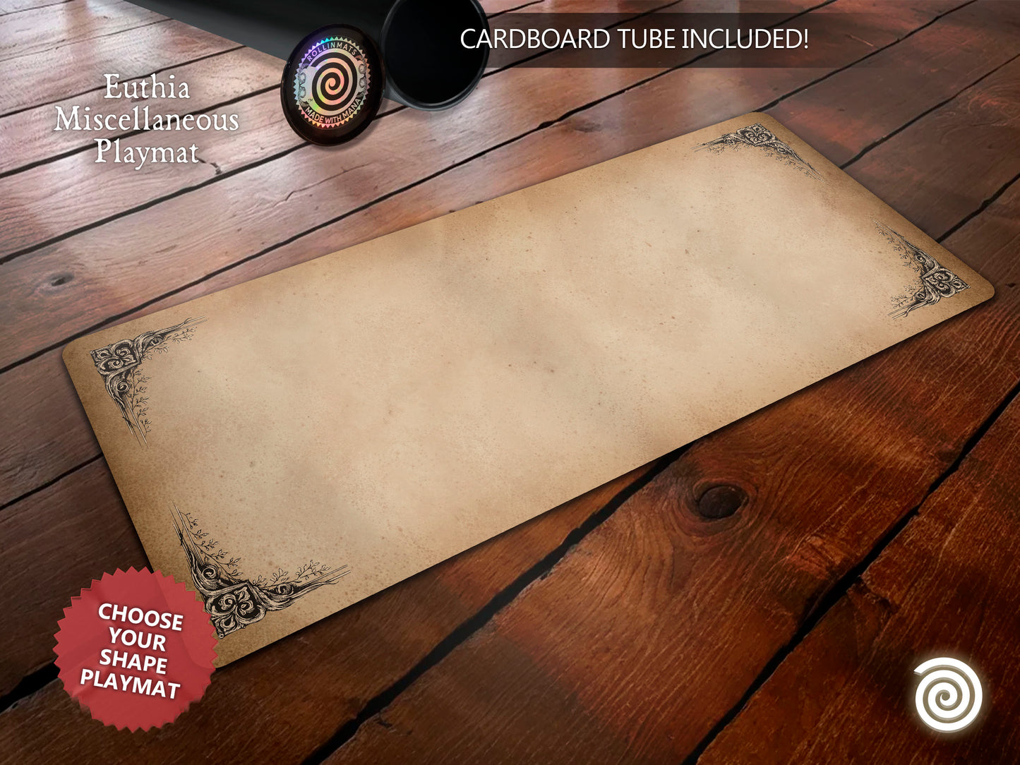 Playmat Euthia Style D and D ( Custom Sizes up to 110x43 inches) Playmat and Desk
