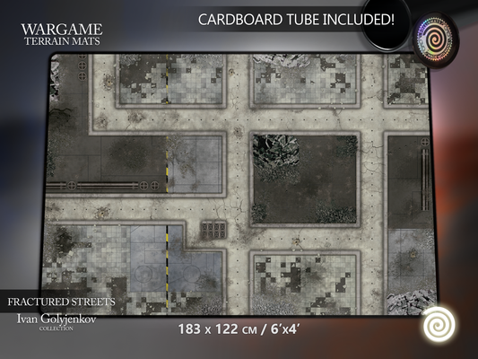 WARGAME TERRAIN MAT - FRACTURED STREETS