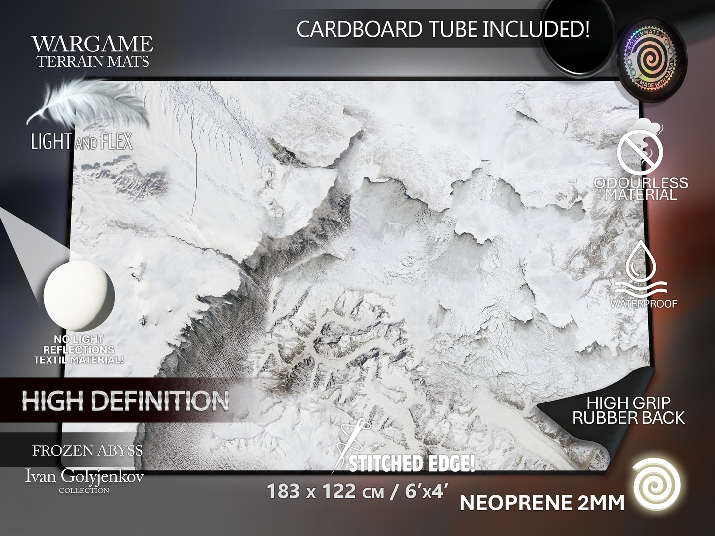 WARGAME TERRAIN MAT - FROZEN ABYSS