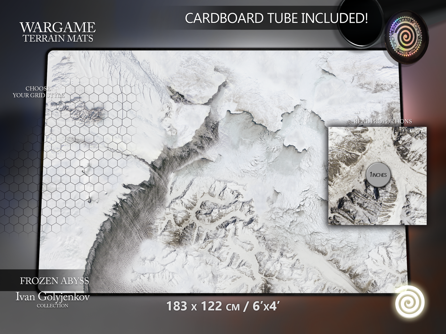 WARGAME TERRAIN MAT - FROZEN ABYSS
