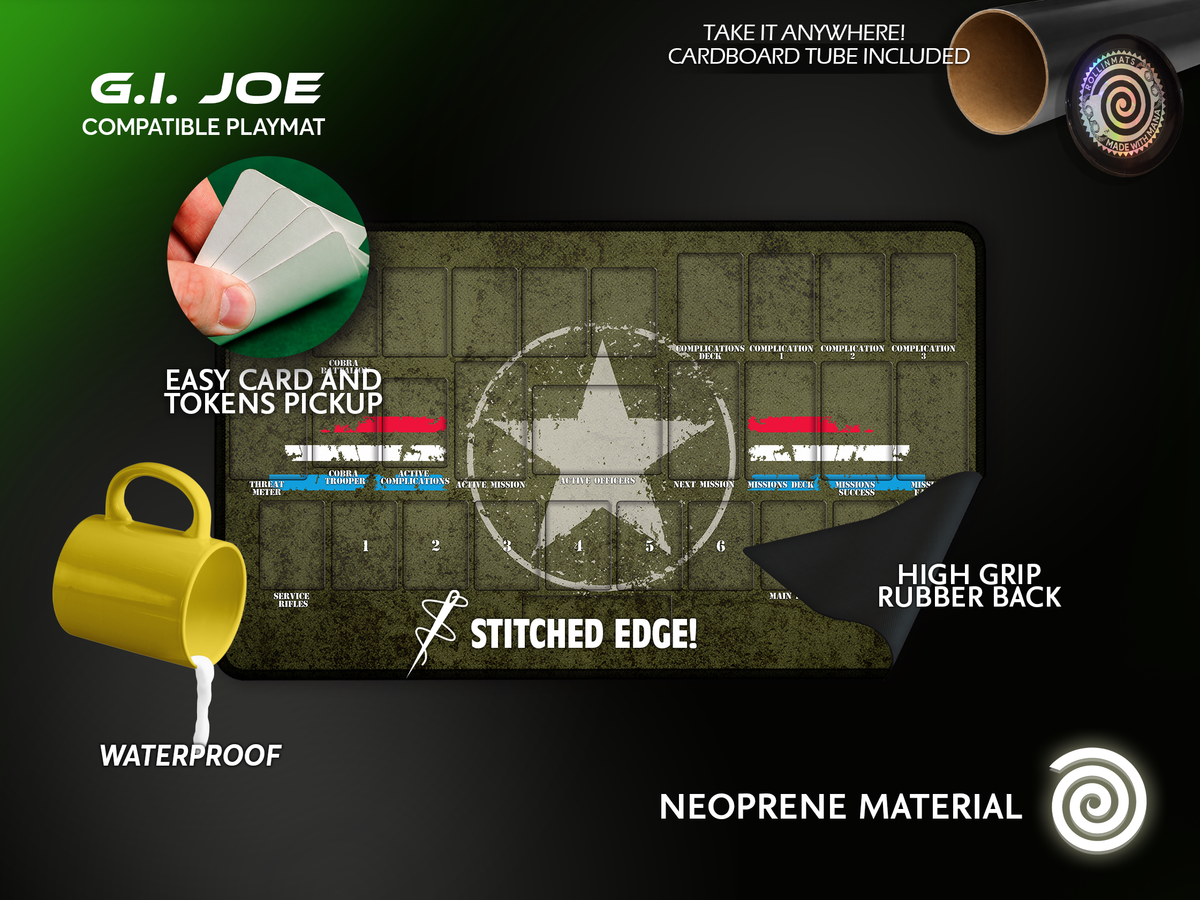G.I. JOE Deck-Building Game Compatible Playmat