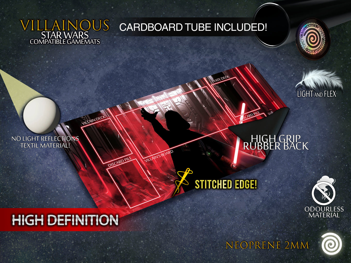 Villainous Star Wars compatible Playmats